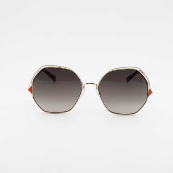 Missoni MIS 0075/S 0Y3R HA Sunglasses Gold/Ivory Geometric Frame, Brown Lenses main image 5